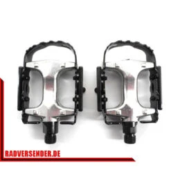 Messingschlager 1 Paar Alu Fahrrad Pedale Rutschfeste City Trekking Pedalen Gummiert Gedichtet