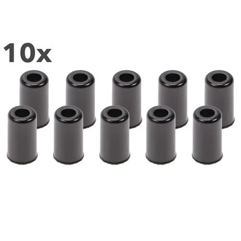 Promax 10 Stück Endkappe Hülsen Aussenhülle Bremszug Fahrrad Ø5mm Stahl Schwarz Eloxiert – Bild 3