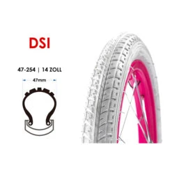 14 Zoll Fahrrad Reifen 14x1.75 Kinder Laufrad Kinderwagen 47-254 Schwarz