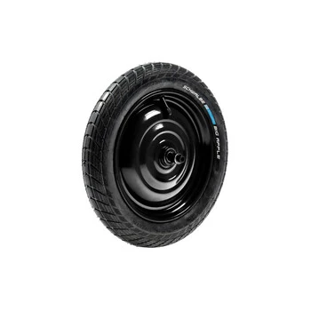 2 Stück 12 1/2 Zoll Felgen Laufrad Scheibenrad Set Schwalbe Reifen 50-203 AV Seifenkiste Schwarz – Bild 4