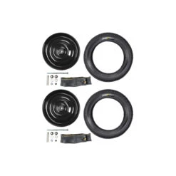 2 Stück 12 1/2 Zoll Laufrad Scheibenrad Radsatz Set Seifenkiste Schwalbe Reifen 50-203 AV Klaufix DDR