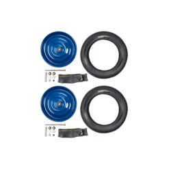 2 Stück 12 1/2 Zoll Scheibenrad Set Schwalbe 50-203 AV Seifenkiste Wippchen Blau