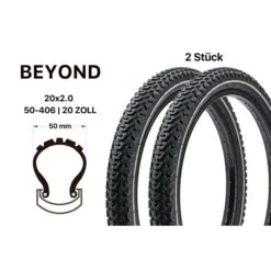 2 Stück 20 Zoll CONTINENTAL Double Fighter III 47-406 Fahrrad Trekking Touren Reifen 20x1.75 Mantel