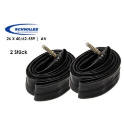 2 Stück 26 Zoll Fahrrad Schlauch SET 40/57-559 AV 35mm Bike Wheel Tube
