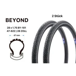 2 Stück 28 Zoll Fahrrad Reifen City Bike 37-622 Mantel Decke 28x1.4 Tire Beige