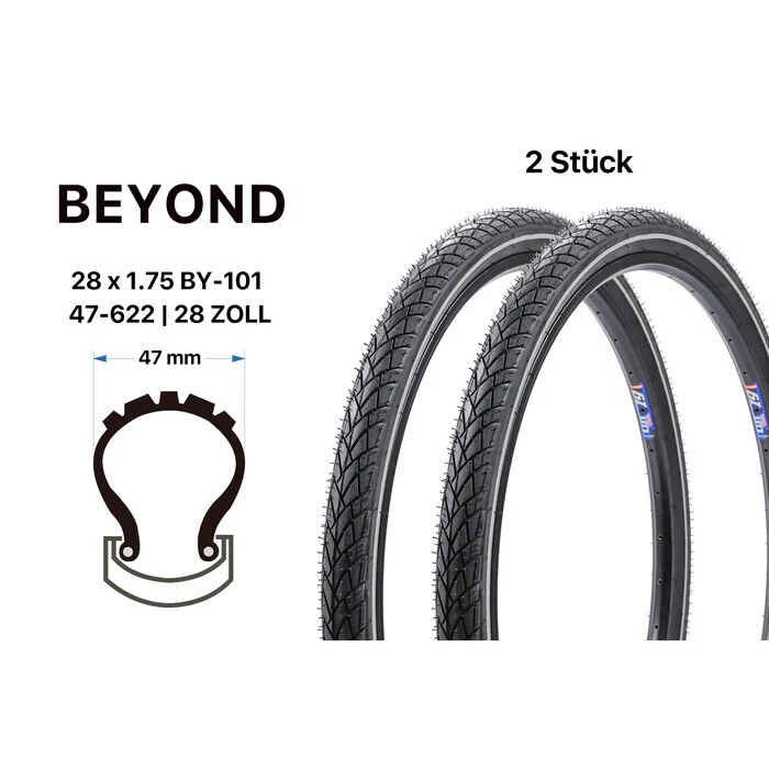 2 StĂŒck 28 Zoll Fahrrad Reifen City Bike 37-622 Mantel Decke 28x1.4 Tire Beige