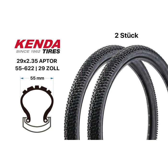 2 StĂŒck 29 Zoll KENDA KADRE Fahrrad Reifen 61-622 MTB Mountain Bike 29x2.40 Tire
