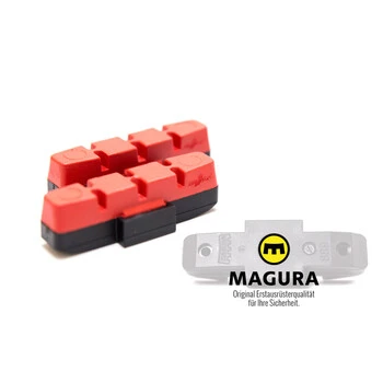 2 StĂŒck MAGURA Original Bremsbelag Hydraulische Felgenbremse HS11 22 24 33 66 Rot â Bild 3