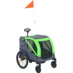 20 Zoll Prophete Fahrrad Anhänger Für 2 Kinder Max.18+18kg Mit Buggy Funktion