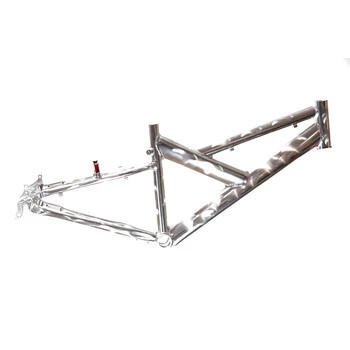 24 Zoll Alu MTB Kinder Fahrrad Rahmen Frame Disc V-Brake RH 34 GebĂŒrstet Retro â Bild 3