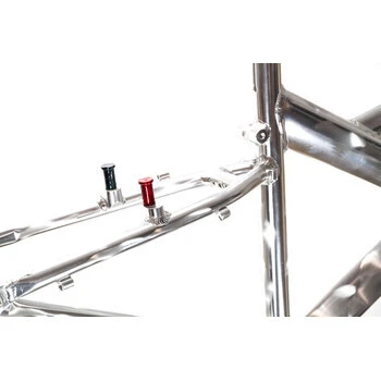 24 Zoll Alu MTB Kinder Fahrrad Rahmen Frame Disc V-Brake RH 34 GebĂŒrstet Retro â Bild 6