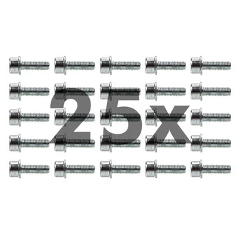 25 Stück WÜRTH Kombischraube M5x0.8x16 DIN912-SB(DIN78)-Z1(6902)-8.8-A2K Schabenut – Bild 3