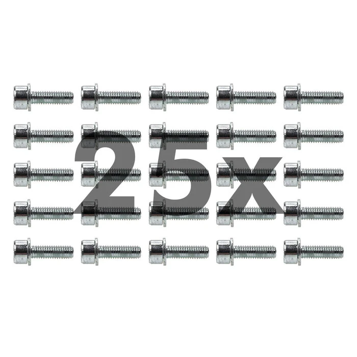25 Stück WÜRTH Kombischraube M5x0.8x16 DIN912-SB(DIN78)-Z1(6902)-8.8-A2K Schabenut – Bild 2
