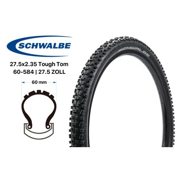 27.5 Zoll Fahrrad Reifen Schwalbe Tough Tom Active Line 27.5x2.35 MTB 60-584 K-Guard 650B Tire – Bild 3