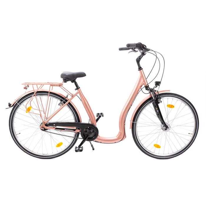 28 Zoll Alu Fahrrad City Bike Damen 7 Gang Nabenschaltung Tiefeinsteiger Piano Weiss