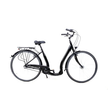 28 Zoll Aluminium City Bike Shimano 3 Gang Nexus Tiefeinstieg Fahrrad Schwarz – Bild 3