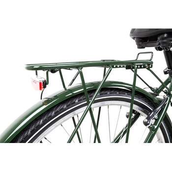 28 Zoll Aluminium City Bike Tiefeinsteiger Fahrrad Shimano 7 Gang Nexus LED Dunkelgrün – Bild 5