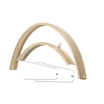 28 Zoll Fahrrad Schutzblech Set 55mm Breit City Trekking Bike Mud Guard Beige – Bild 3