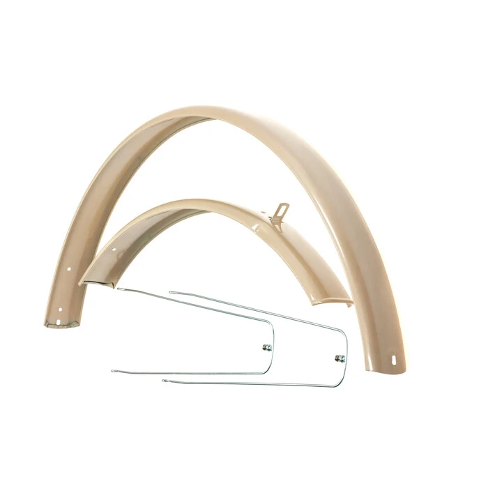 28 Zoll Fahrrad Schutzblech Set 55mm Breit City Trekking Bike Mud Guard Beige – Bild 2