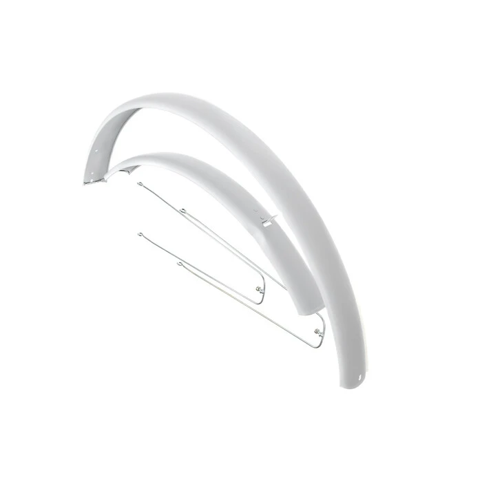 28 Zoll Fahrrad Schutzblech Set Metall VR+HR City Trekking Bike Weinrot – Bild 2