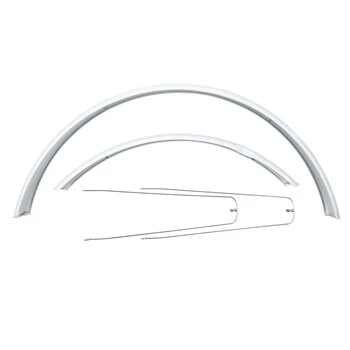 28 Zoll Fahrrad Schutzblech Set Stahl City Trekking Bike 55mm Breit Weiss Matt – Bild 4