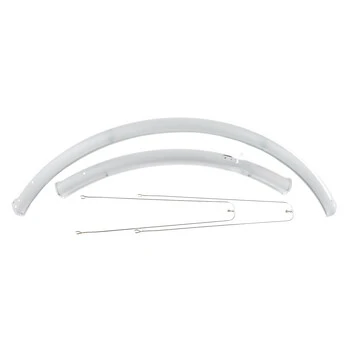 28 Zoll Fahrrad Schutzblech Set Stahl City Trekking Bike 55mm Breit Weiss Matt – Bild 5