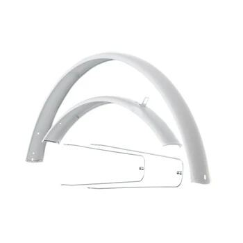 28 Zoll Fahrrad Schutzblech Set Stahl City Trekking Bike 55mm Breit Weiss Matt – Bild 6