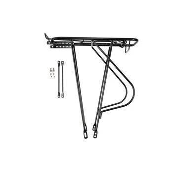 28 Zoll Gepäckträger Trekking City Bike Strebe 160mm Federklappe Schwarz Glanz – Bild 4