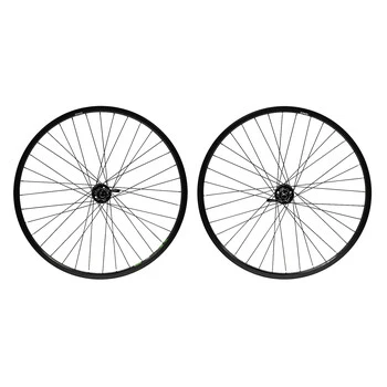 28 Zoll Laufrad Set VR HR SHIMANO XT Nabe Disc Hinten Freilauf 8/9/10-fach Felge EXAL Ex19 Verstärkte Speichen Black Inkl. Schnellspanner – Bild 4