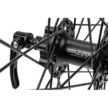 28 Zoll Laufrad Set VR HR SHIMANO XT Nabe Disc Hinten Freilauf 8/9/10-fach Felge EXAL Ex19 Verstärkte Speichen Black Inkl. Schnellspanner – Bild 6