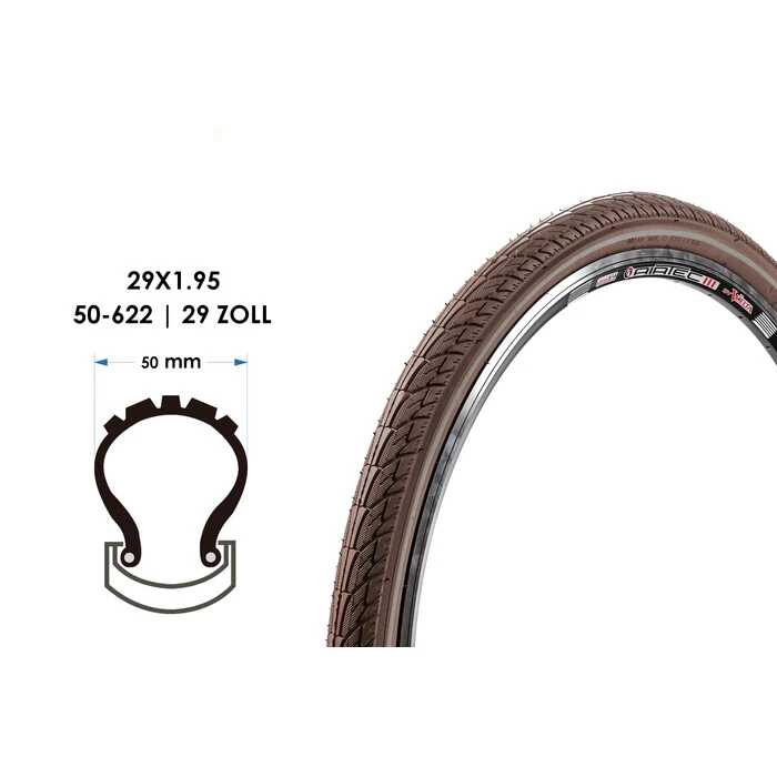 29 Zoll Fahrrad MTB Reifen PACO 29x2.20 Tire 56-622 Schwarz â Bild 2