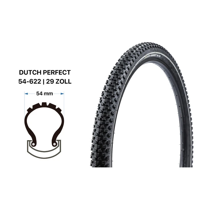 29 Zoll Fahrrad Reifen DSI 56-622 MTB 29x2.20 Mantel Decke Tire Schwarz – Bild 2