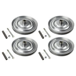 4 Stück Scheibenrad 12.5 Zoll Hand Boller Wagen Seifenkiste DDR Klaufix Schwarz