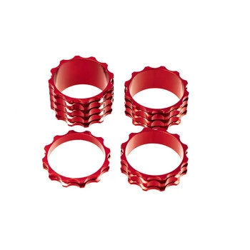 Alu A-Head Spacer Set Vorbau 4-teilig 1 1/8 Zoll Distanz Ringe 5/10/15/20 Mm Rot – Bild 4