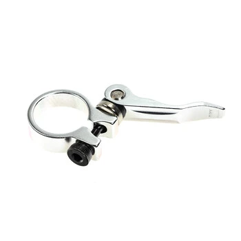 Alu Fahrrad Sattelklemme Schnellspanner 31,8 Mm Silber Klemmring Saddle Clamp – Bild 5
