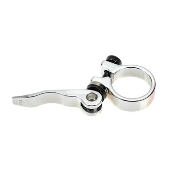 Alu Fahrrad Sattelklemme Schnellspanner 31,8 Mm Silber Klemmring Saddle Clamp – Bild 6