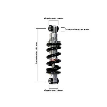 Fahrrad Dämpfer TC Shengge 150mm Stoß Dämpfung Feder Element Hinten 750 LBS B-Ware – Bild 4