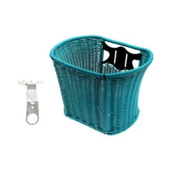 Fahrrad Korb Rattan Look Einkaufskorb Engmaschig Weiß Ohne Halter