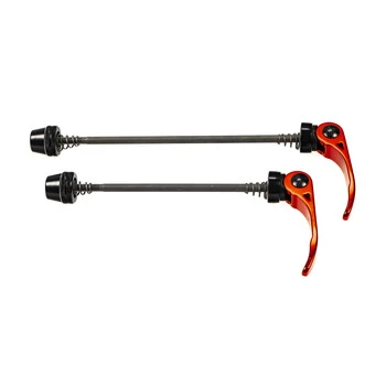 Fahrrad Schnellspanner Set MTB Trekking Laufrad VR M5x115 HR M5x151 Rot – Bild 4