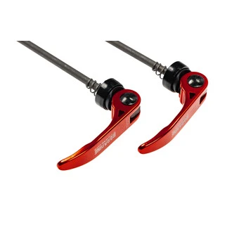 Fahrrad Schnellspanner Set MTB Trekking Laufrad VR M5x115 HR M5x151 Rot – Bild 6