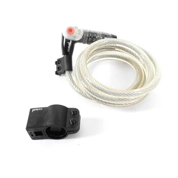 LED FAHRRAD SCHLOSS 180cm X 12mm Sicherheits Spiral Zahlenschloss Transparent – Bild 4