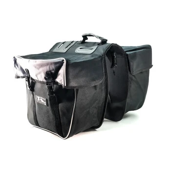 M-WAVE Gepäckträger Fahrrad Tasche Amsterdam Double Doppelt Bike Rack Reflex Reißfest – Bild 3