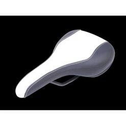 MTB Fahrrad Sattel Trekking Mit Kloben Saddle White Weiss Mit Ranken