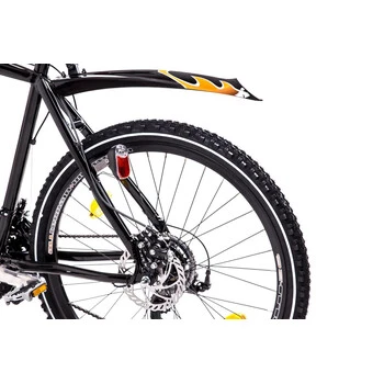 Schutzblechset 26-29 Zoll MTB Fahrrad Schutz Blech Spritzschutz Schwarz Orange V+h – Bild 4